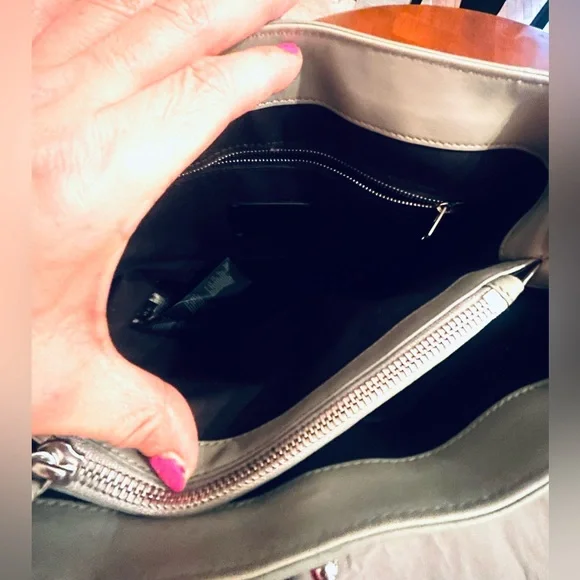 All Saints Gray Leather top handle, backpack and crossbody Studded - Picture 10 of 16